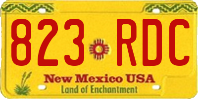NM license plate 823RDC