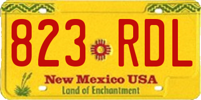 NM license plate 823RDL