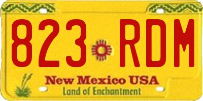 NM license plate 823RDM