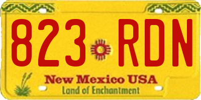 NM license plate 823RDN