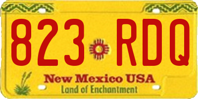 NM license plate 823RDQ