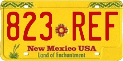 NM license plate 823REF