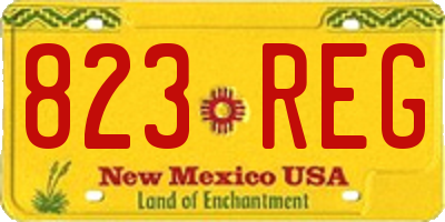 NM license plate 823REG