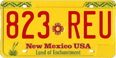 NM license plate 823REU