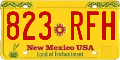 NM license plate 823RFH