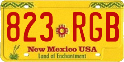 NM license plate 823RGB