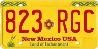 NM license plate 823RGC