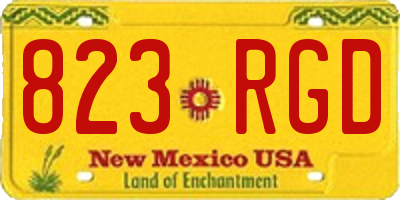 NM license plate 823RGD
