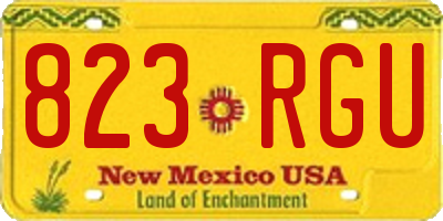 NM license plate 823RGU