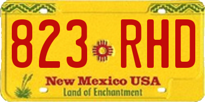 NM license plate 823RHD