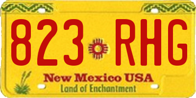NM license plate 823RHG