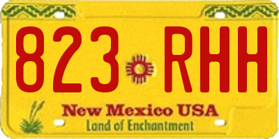 NM license plate 823RHH