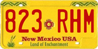 NM license plate 823RHM