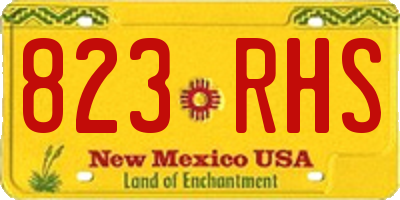 NM license plate 823RHS