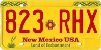 NM license plate 823RHX