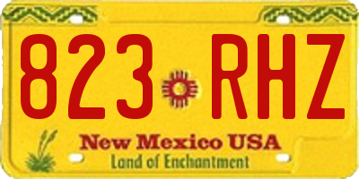 NM license plate 823RHZ