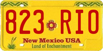 NM license plate 823RIO