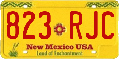 NM license plate 823RJC