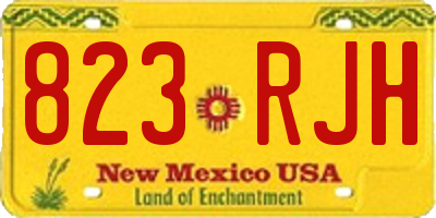 NM license plate 823RJH