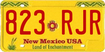 NM license plate 823RJR