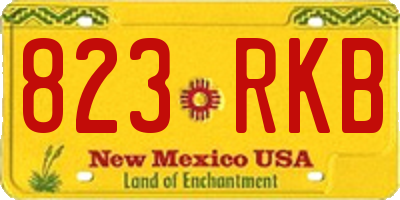 NM license plate 823RKB