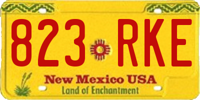NM license plate 823RKE