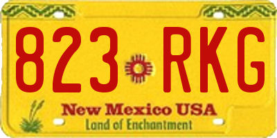 NM license plate 823RKG