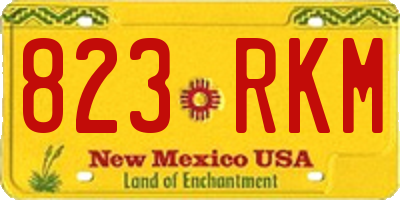 NM license plate 823RKM