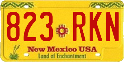 NM license plate 823RKN