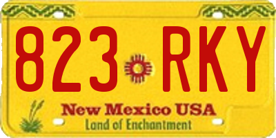 NM license plate 823RKY