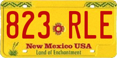 NM license plate 823RLE