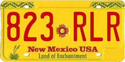 NM license plate 823RLR