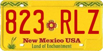 NM license plate 823RLZ