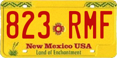 NM license plate 823RMF