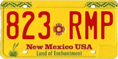 NM license plate 823RMP
