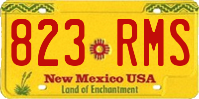 NM license plate 823RMS