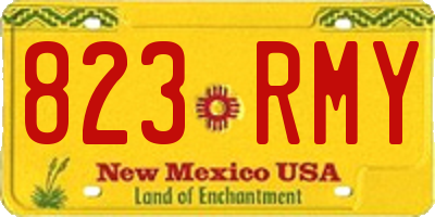 NM license plate 823RMY