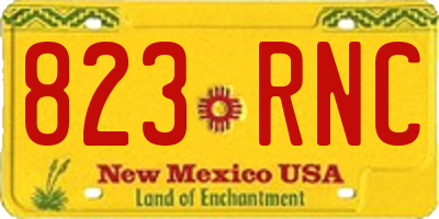 NM license plate 823RNC