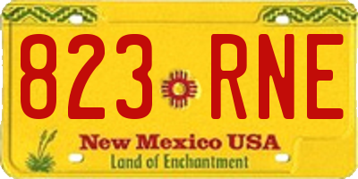 NM license plate 823RNE