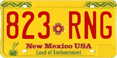 NM license plate 823RNG
