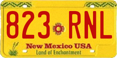 NM license plate 823RNL