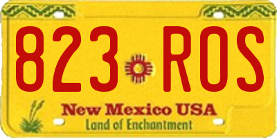 NM license plate 823ROS
