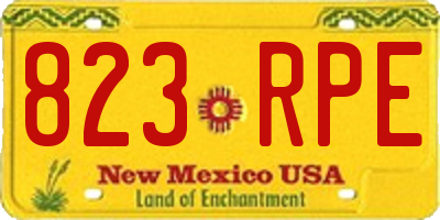 NM license plate 823RPE