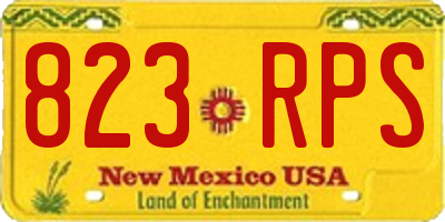 NM license plate 823RPS