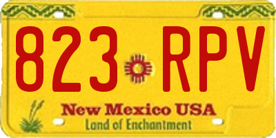 NM license plate 823RPV