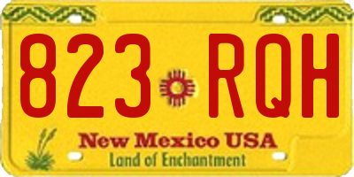 NM license plate 823RQH