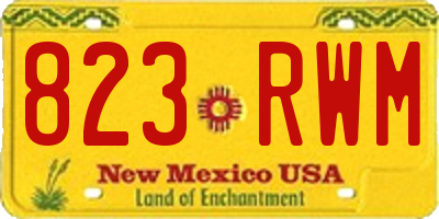 NM license plate 823RWM