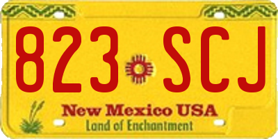 NM license plate 823SCJ