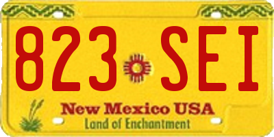NM license plate 823SEI