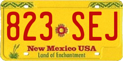 NM license plate 823SEJ